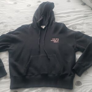 Spiritual Gangster Black Hoodie with Embroidered Text